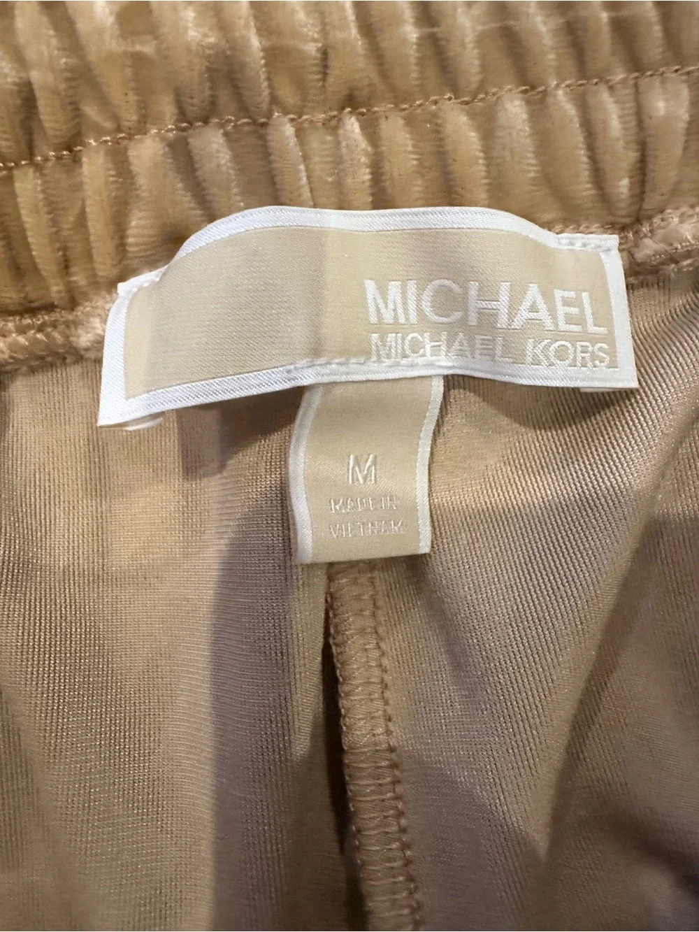 Michael Michael Kors dark camel Logo Velour Lounge Pants